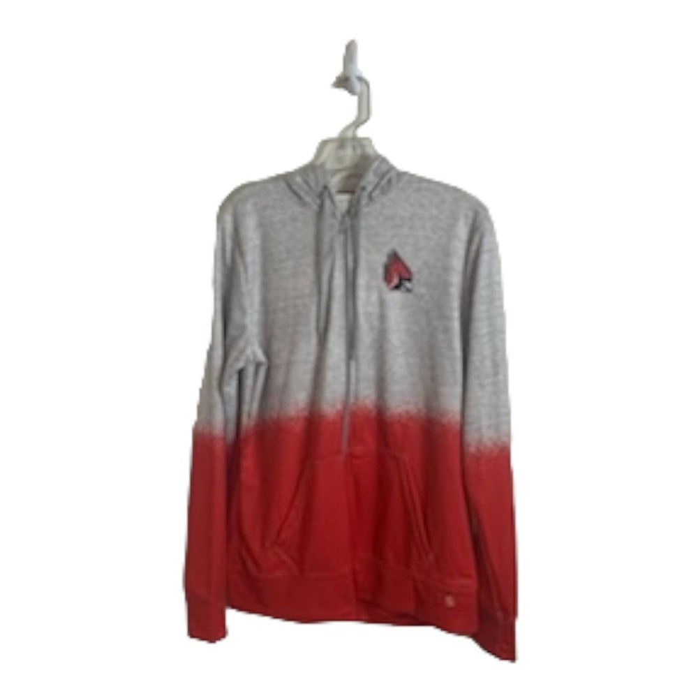Grey/Red Cardinals Hoodie Size L